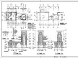 某学校单层传达室及大门建筑设计施工图图片1