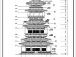某地多层框架结构寺庙建筑设计施工图图片1
