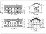 某地两层带夹层双拼仿古别墅建筑设计施工图图片1