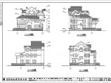 某地3层砖混结构小型私人别墅建筑、结构、水电施工图（含效果）图片1