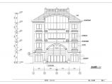 某地5层框架结构双拼别墅建筑设计方案图图片1