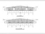 某三跨单层门式钢架轻钢结构钢构成品厂房建筑设计图图片1