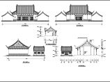 某地财神殿全套施工图纸（共6张）图片1