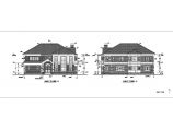 某地两层轻钢结构别墅建筑设计方案图纸图片1