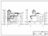 某地局部四层砖混结构别墅建筑设计施工图纸图片1