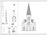 某地单层框架结构基督教堂建筑设计施工图图片1