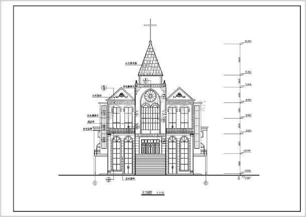 某地区基督教会建筑设计图纸(全套)图片1