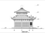 某地区寺庙碑亭正立面设计施工图纸图片1