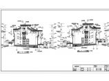 成都两层框架结构三拼别墅建筑设计施工图（中式）图片1