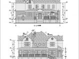 某地两层异形框架结构别墅建筑设计方案图纸图片1