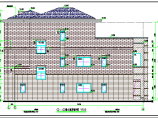 三层现代中式别墅建筑施工cad图（带效果图）图片1