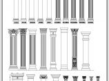 各种类型欧式柱及柱帽样式构造大样图图片1