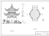 四个重檐景观亭建筑CAD示意图图片1