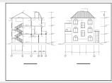 【浙江】某地三层别墅建筑结构设计图图片1