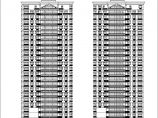 地下1层地上26层双子塔式（1塔1楼梯二电梯五户）跃式住宅楼建筑施工图图片1