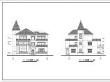 某城市精美别致三层别墅建筑设计图（18x16）图片1