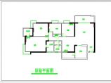 现代风格三居室家装设计CAD施工图图片1