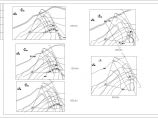 技施阶段某双曲拱坝结构布置图及围堰剖面图图片1