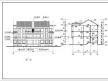 某地3层框架结构双拼别墅建筑施工图图片1