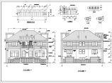 某小区429.3平米三层框架结构双拼别墅建筑设计图图片1