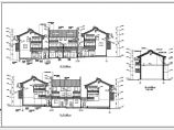某精致住宅仿古联排建筑施工设计CAD套图图片1