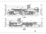 砖混结构古堡式高档会所建筑施工CAD图纸（含多个大样图）图片1