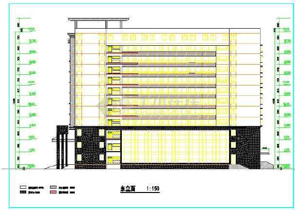 某地区小型十一层回字形酒店建筑施工图(共11张)图片2