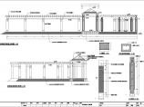 单臂花架、混凝凝土花架和木花架景观设计施工图图片1