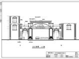 【四川】混合结构欧式学校大门建筑结构设计图图片1