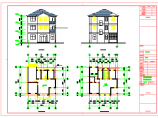 某地三层砖混结构新农村单家独院式别墅设计图图片1