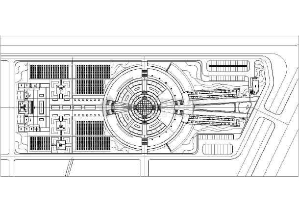 某地烈士陵园及纪念广场总体规划设计平面图