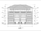 某地区三层连拼简欧风格别墅建筑设计方案图片1