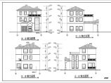 某地三层砖混别墅建筑设计施工图（欧式）图片1