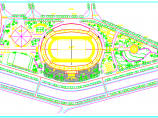 某地大型体育场建筑设计规划总平面图图片1
