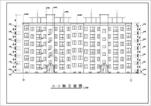 六层单元住宅楼立面图图片