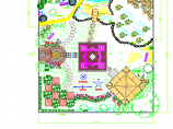 某地中小型别墅庭院设计图（含苗木表）图片1