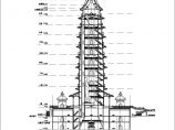 某地9层框架结构仿古琉璃塔建筑方案图图片1