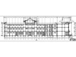 陕西某三层框架结构仿古商业楼建筑设计施工图图片1