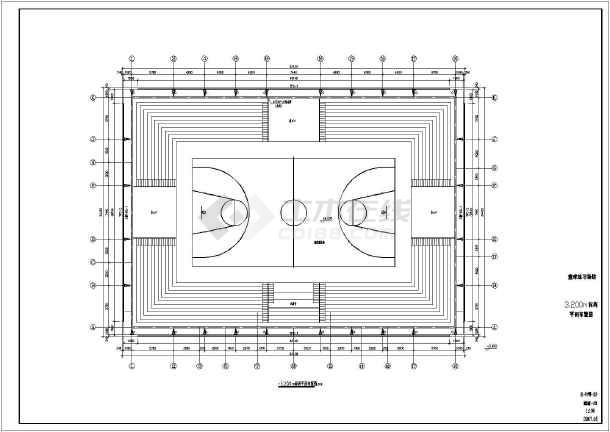 嘉善县某钢桁架结构结构篮球馆全套施工图
