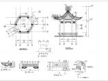 景观设计常用的六角亭及栏杆建筑cad施工图图片1