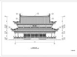 江南2层框架结构大雄宝殿建筑设计施工图图片1