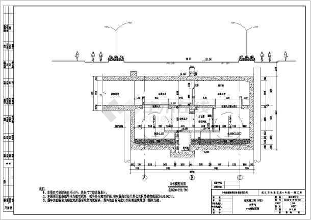 某地铁地下标准站点建筑设计方案图纸