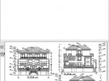 某三层仿古双拼别墅建筑设计图（长18.74米 宽16.4米）图片1
