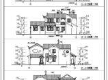 仿古精致二层别墅建筑设计施工图纸图片1
