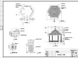 中式五角凉亭建筑设计标准cad施工图纸图片1