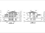 带旋转楼梯、车库、露台三层实用新农村房屋建筑方案图（含两套）图片1