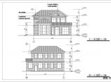 某私人二层别墅建筑设计方案图（平立面）图片1