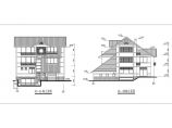 美式个性二层半自建别墅建筑设计图图片1