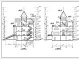 某三层欧式私人别墅建筑设计图（长14.74米 宽12.84米）图片1