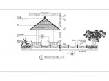 滨水畔休闲木亭及平台建筑结构全设计图图片1